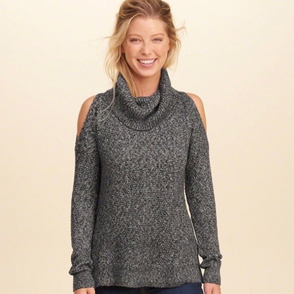Cold shoulder sweater